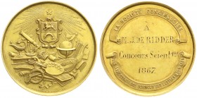 Frankreich
Napoleon III., 1852-1870
Goldmedaille, graviert 1867 von A. Lecomte, Lille. Preis des Wissenschaftswettbewerbs der Sozietät für Wissensch...