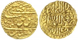 Iran
Shah Tahmasp II., 1722-1732 (AH 1135-1145)
Ashrafi AH 1143 = 1730/1731, Isfahan. 3,46 g. vorzüglich