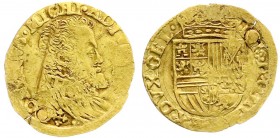 Niederlande-Gelderland, Herzogtum
Philipp II., als Herzog, 1556-1581
1/2 Real d`or o.J.(1560/1562). 3,43 g. schön, Kratzer