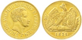 Brandenburg-Preußen
Friedrich Wilhelm III., 1797-1840
Doppelfriedrichs d`or 1831 A, Berlin. 13,31 g. vorzüglich