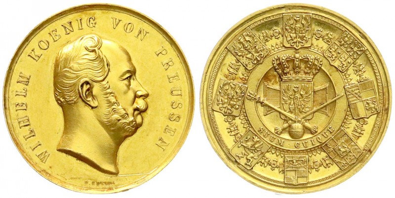 Brandenburg-Preußen
Wilhelm I., 1861-1888
Goldmedaille v. W. Kullrich o.J. (18...