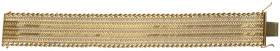 Armbänder und Fußkettchen
Massives Armband, 750er Rotgold mit Sicherheitsverschluß. Feine Juweliersarbeit. Gesamtlänge 19 cm, mit Sicherheitsverschlu...