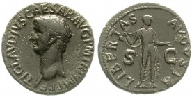 Kaiserzeit
Claudius 41-54
As 50. Kopf l./LIBERTAS AVGVSTA SC. Libertas steht frontal. sehr schön
