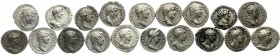 Kaiserzeit
Hadrian, 117-138
Sammlung von 19 versch. Denaren. U.a. Juno, Liberalitas, Salus, Adventus, Adoptio, Providentia, Restitutori Hispaniae, u...