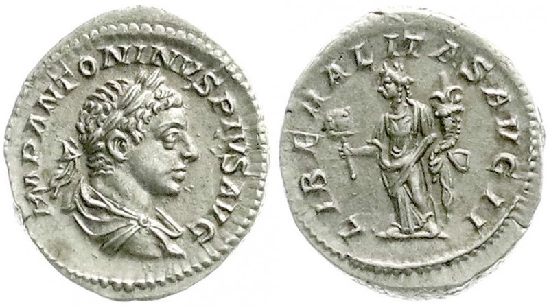 Kaiserzeit
Elagabalus, 218-222
Denar 218/222. Belorb. Kopf n.r./LIBERALITAS AV...