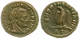 Kaiserzeit
Constantius I. Chlorus, 293-306
1/4 Follis 305/306, Rom. Drap., belorb. Brb. mit Schleier r./MEMORIAE AETERNAE RS. Adler. sehr schön/vorz...