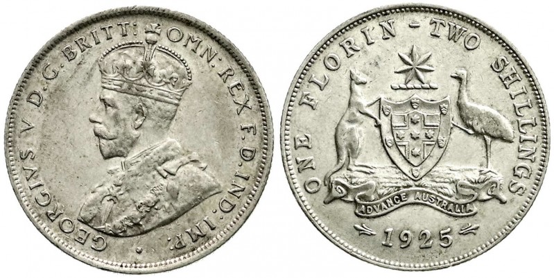 Australien
Georg V., 1910-1936
Florin 1925. sehr schön/vorzüglich