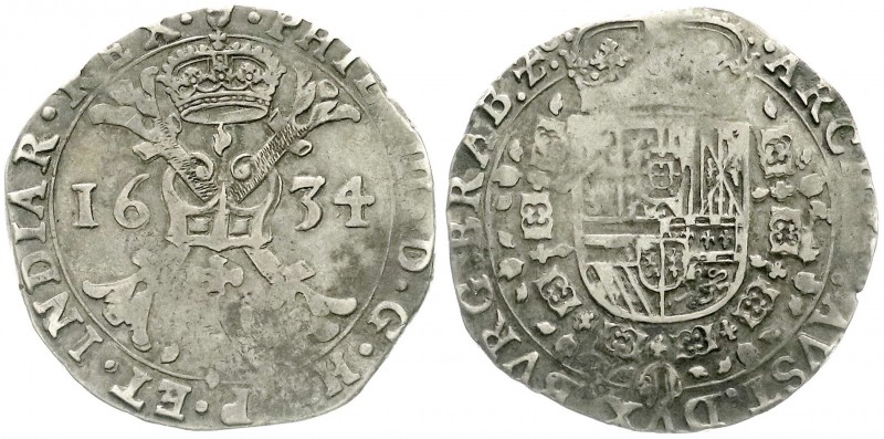 Belgien-Brabant
Philipp IV. von Spanien, 1621-1665
Patagon 1634, Antwerpen. se...