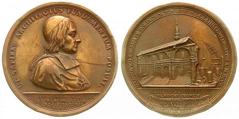 Frankreich
Ludwig XIV., 1643-1715
Bronzemedaille 1702 von Roussel. Auf die Wie...