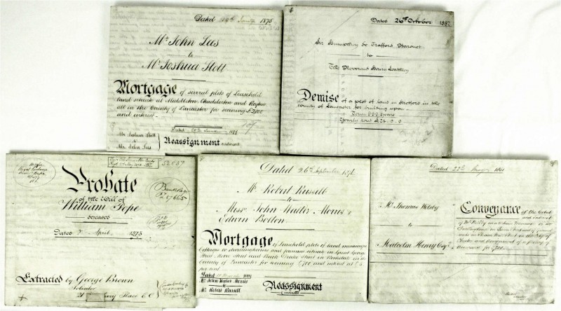 Grossbritannien
Victoria, 1837-1901
5 div. Indentures (Verträge) der Jahre 185...