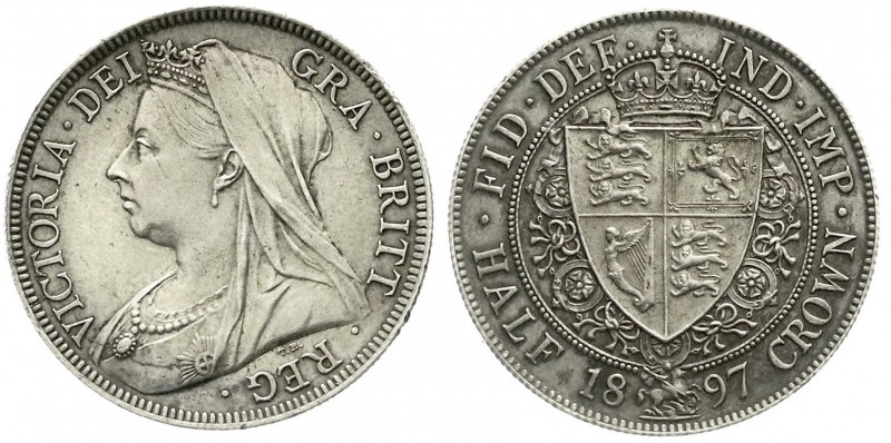 Grossbritannien
Victoria, 1837-1901
Halfcrown 1897. gutes vorzüglich, schöne P...