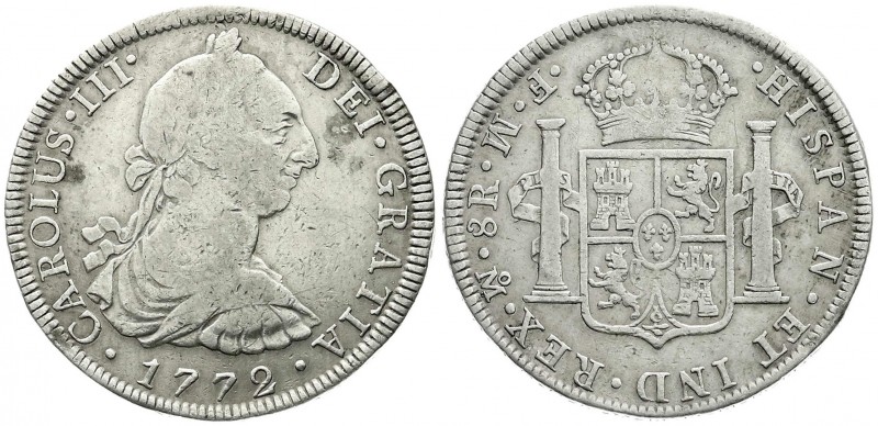 Mexiko
Karl III., 1759-1788
8 Reales 1772 Mo FM, Mexico City. Mzz. umgedreht. ...