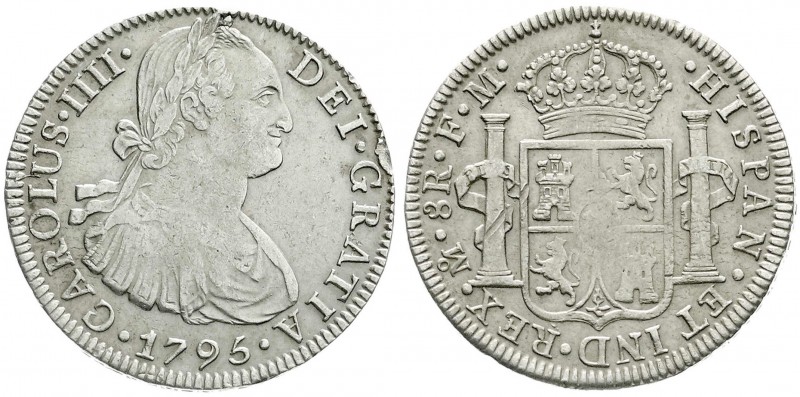 Mexiko
Karl IV., 1789-1808
8 Reales 1795 Mo FM, Mexico City. sehr schön, Randf...