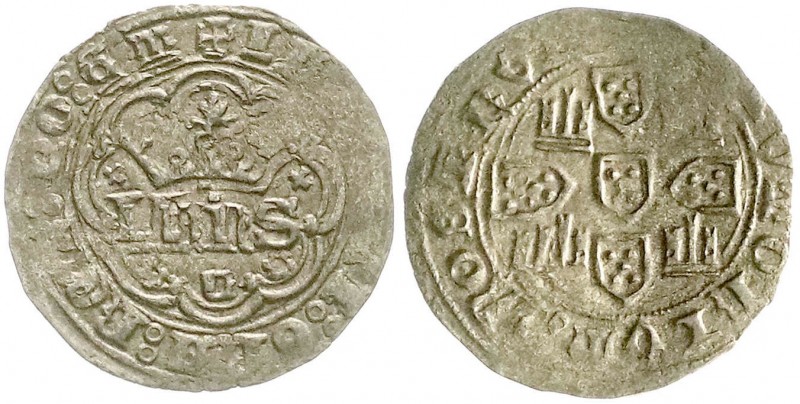 Portugal
Joao I. 1383-1433
Real de 10 Soldos o.J., L, Lissabon. sehr schön