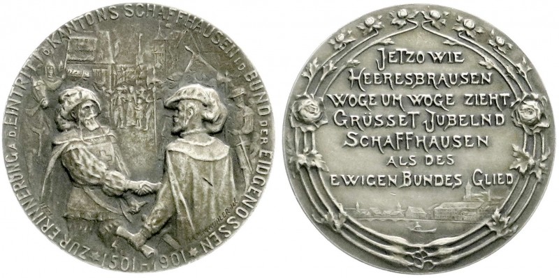 Schweiz-Schaffhausen, Kanton
Silbermedaille 1901 von Dammköhler. Eintritt des K...