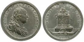Haus Habsburg
Leopold II., 1790-1792
Zinnmedaille mit Kupferstift 1790 von Werner. Auf seine Krönung in Frankfurt, gewidmet von der Stadt Nürnberg. ...