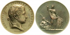 Haus Habsburg
Ferdinand I., 1835-1848
Bronzemedaille 1835 von Böhm. Huldigung der Stände. 46 mm. vorzüglich