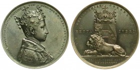 Haus Habsburg
Ferdinand I., 1835-1848
Bronzemedaille 1836 von Böhm. Böhmische Krönung in Prag. 47 mm; 55,13 g. vorzüglich