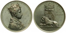 Haus Habsburg
Ferdinand I., 1835-1848
Bronzemedaille 1836 von Böhm. Böhmische Krönung in Prag. 47 mm; 64,12 g. vorzüglich, kl. Kratzer