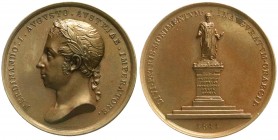 Haus Habsburg
Ferdinand I., 1835-1848
Bronzemedaille 1841 von Scharff. Enthüllung des Standbilds für Franz I. in Graz. 50 mm. vorzüglich