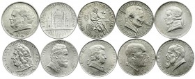 Republik Österreich
Lots
Komplette Serie Gedenk-Doppelschillinge (10 Stück) 1928 bis 1937 inkl. Haydn. meist vorzüglich
