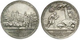 Böhmen
Medaillen und Varia
Silbermedaille 1806 von Guillemard. Ansicht von Töplitz/Schweinehirt entdeckt Quelle. 43 mm; 17,21 g. vorzüglich, schöne ...
