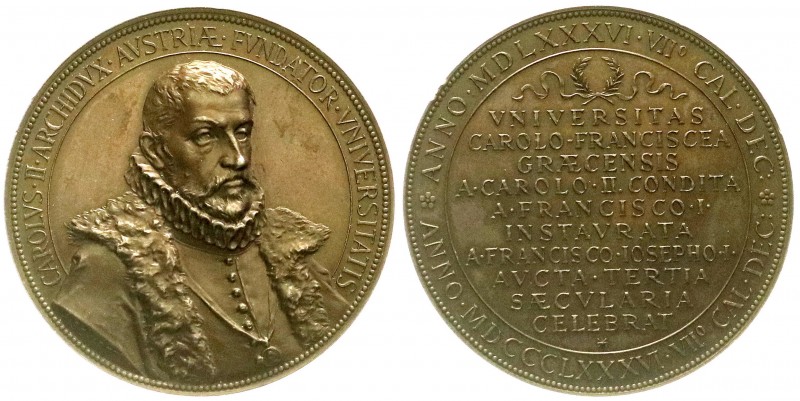 Graz
Medaillen
Bronzemedaille 1886 von Scharff. 300-Jahrfeier der Universität ...