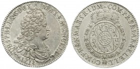 Bayern
Maximilian II. Emanuel, 1679-1726
Reichstaler für die Niederlande 1713, Namur, als Herrscher der spanischen Niederlande. Geharnischtes Brustb...