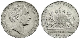 Bayern
Maximilian II. Joseph, 1848-1864
Vereins-Doppeltaler (= 3 1/2 Gulden) 1851. sehr schön/vorzüglich, winz. Randfehler