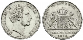 Bayern
Maximilian II. Joseph, 1848-1864
Doppeltaler 1852. vorzüglich, etwas berieben