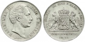 Bayern
Maximilian II. Joseph, 1848-1864
Doppeltaler 1855. sehr schön/vorzüglich, gereinigt
