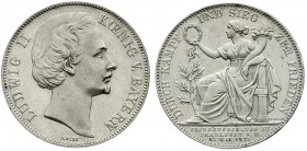 Bayern
Ludwig II., 1864-1886
Siegestaler 1871. Polierte Platte, berieben