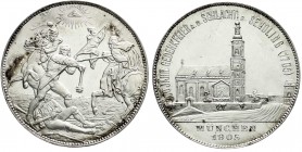 Bayern
Prinzregent Luitpold, 1886-1912
Silbermedaille 1905 von Deschler. 200 Jf. der Schlacht bei Sendling ("Sendlinger Mordweihnacht") in München. ...