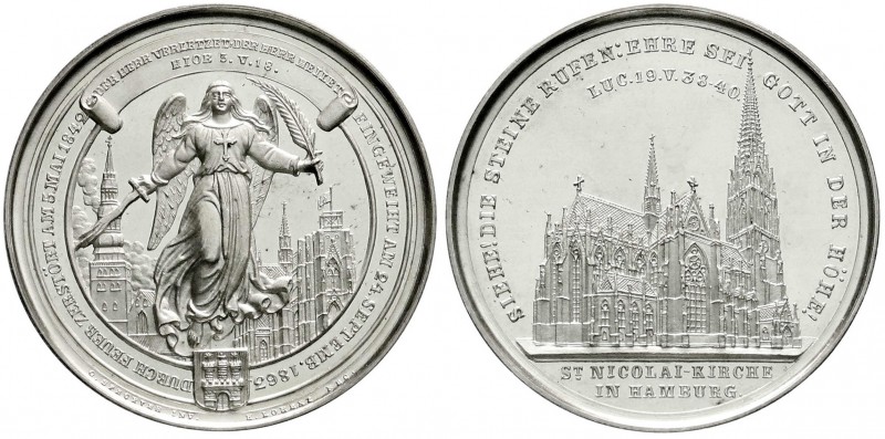 Hamburg-Stadt
Silbermedaille von Lorenz und Speckter 1863 a.d. Einweihung der 1...