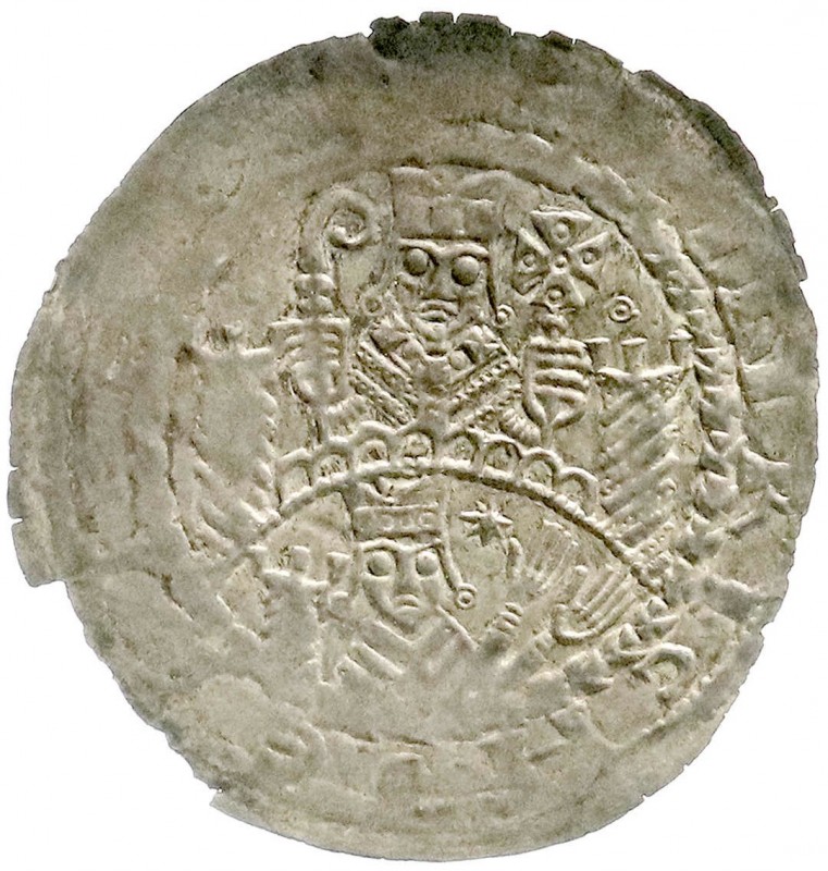 Mainz-Erzbistum
Heinrich von Harburg, 1142-1153
Brakteat, Mzst. Erfurt. HEINRI...