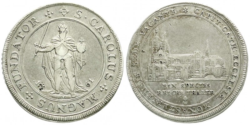 Münster-Bistum
Sedisvakanz, 1761
Species-Reichstaler 1761. Dom zu Münster. fas...