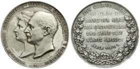 Oldenburg
Friedrich August, 1900-1918
Silbermedaille, graviert 1901 zum (Goldenen) Ehejubiläum. 50,6 mm; 50,11 g. Klie (in "Oldenburger Münzfreunde"...