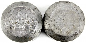 Drittes Reich
Prägestempelpaar (Patrizen) zur Medaille 1940 von Karl Goetz. Deutsch-französischer Waffenstillstand. Prägedurchmesser 36 mm. Stempel E...
