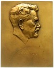 Medicina in Nummis
Personenmedaillen
Einseitige, rechteckige Bronzeplakette 1930 von Tautenhayn. Zu seinem 70. Geb. 55 X 70 mm. vorzüglich