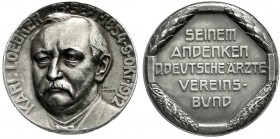 Medicina in Nummis
Personenmedaillen
Silbermedaille 1912 von Stocker bei Mayer & Wilhelm. Seinem Andenken, d. deutsche Ärtze-Vereins-Bund. 40 mm; 33...