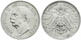 Anhalt
Friedrich II., 1904-1918
3 Mark 1909 A. vorzüglich/Stempelglanz