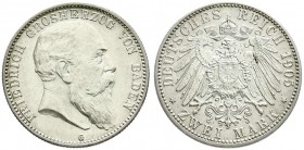 Baden
Friedrich I., 1856-1907
2 Mark 1905 G. vorzüglich/Stempelglanz