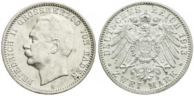 Baden
Friedrich II., 1907-1918
2 Mark 1913 G. vorzüglich
