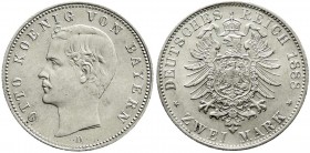 Bayern
Otto, 1886-1913
2 Mark 1888 D. fast Stempelglanz, Prachtexemplar
