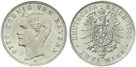Bayern
Otto, 1886-1913
2 Mark 1888 D. prägefrisch/fast Stempelglanz