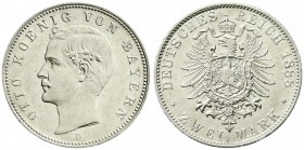 Bayern
Otto, 1886-1913
2 Mark 1888 D. vorzüglich/Stempelglanz aus Polierte Platte