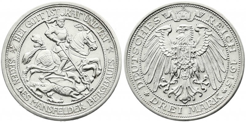 Preußen
Wilhelm II., 1888-1918
3 Mark 1915 A. Mansfeld. gutes vorzüglich