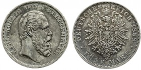 Württemberg
5 Mark 1888 F. gutes sehr schön, schöne Patina