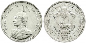 Deutsch Ostafrika
1/4 Rupie 1898. vorzüglich/Stempelglanz