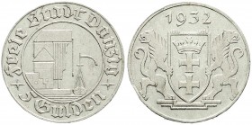 Danzig, Freie Stadt
5 Gulden 1932. Krantor. gutes sehr schön, kl. Randfehler